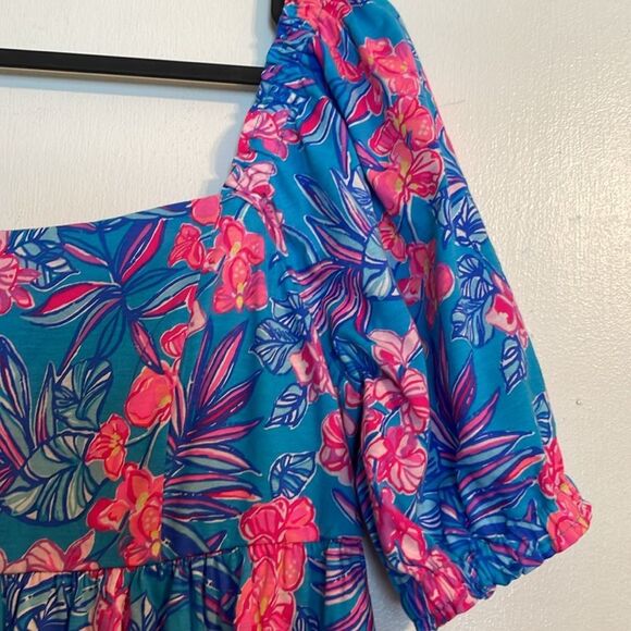 Lilly Pulitzer Delaney Puff Sleeve Mini Dress 6 - Picture 6 of 9